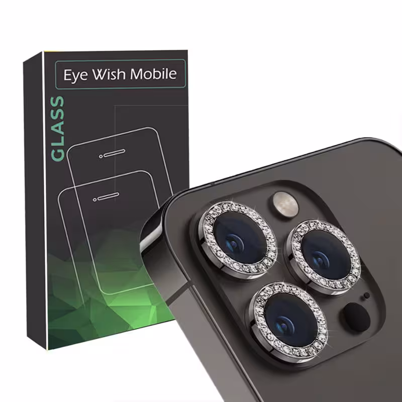 محافظ لنز دوربین آی ویش مدل نگین دار مناسب برای گوشی موبایل اپل Iphone 15 Pro / 15 Promax