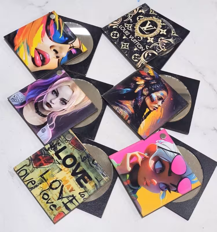 آینه چوبی درب چرخشی چاپی بزرگ (پست پیشتاز پس کرایه)