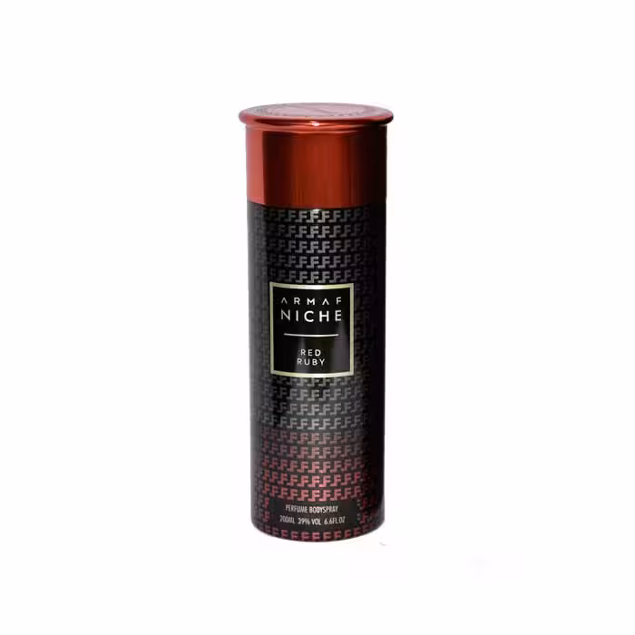 بادی اسپری پرفیوم زنانه آرماف نیچه مدل Red Ruby حجم 200 میلی لیتر