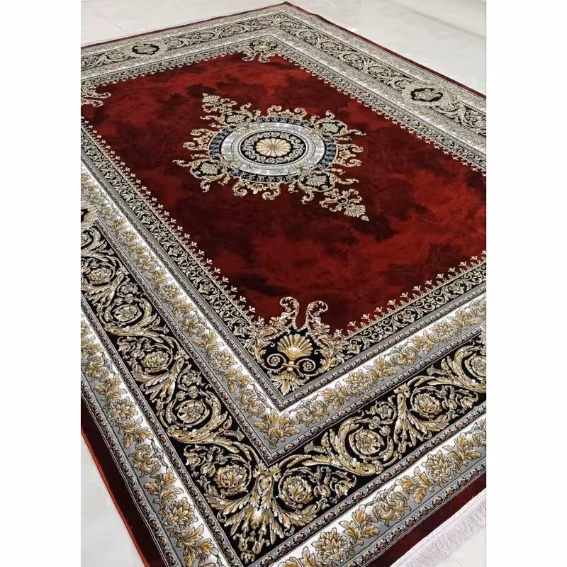 فرش ماشینی کاشان700شانه100درصدآکرلیک طرح ورساچه روناسی6متری(باارسال رایگان)