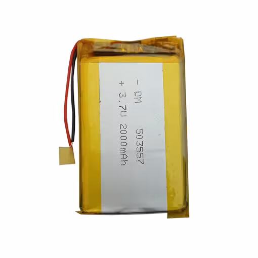 باتری لیتیوم پلیمر 3.7 ولت 2000 میلی آمپر 503557