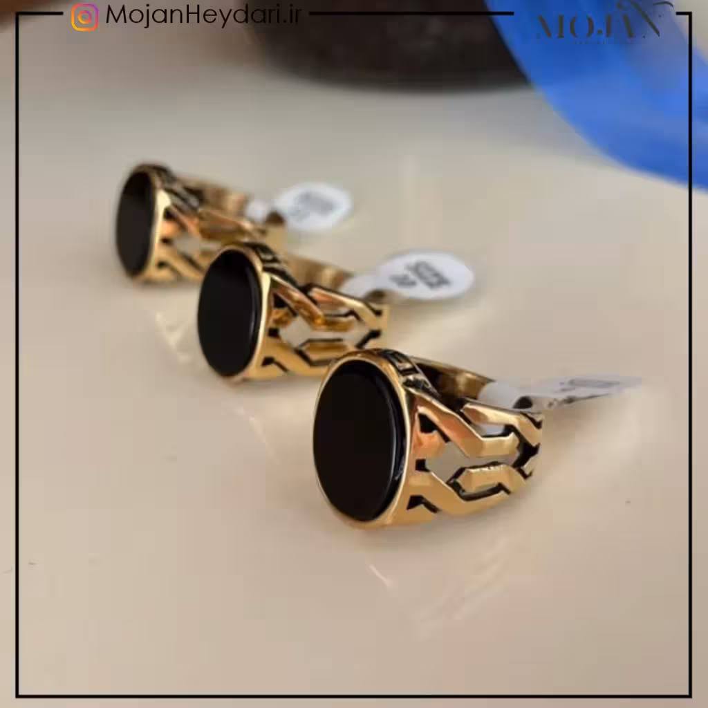 انگشتر استیل رنگ ثابت مردانه کد tw10040