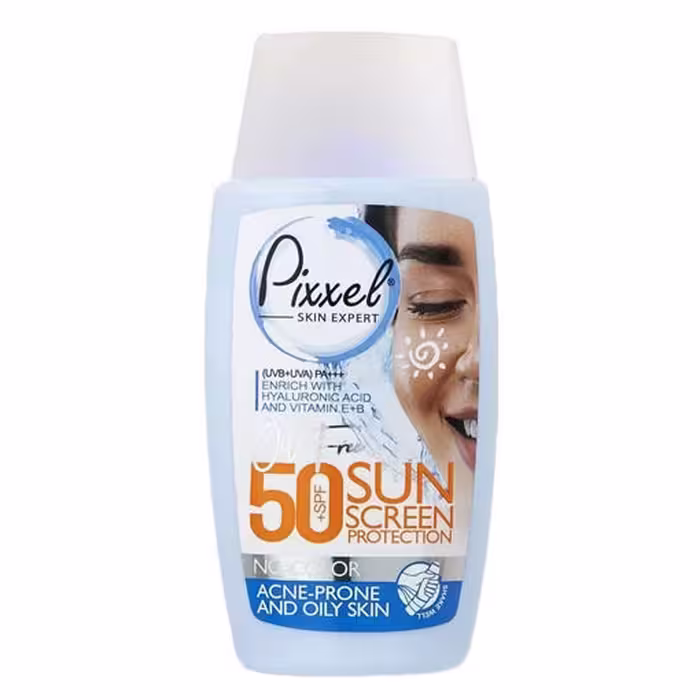 کرم ضد آفتاب بی‌رنگ پیکسل SPF50 مدل Oily Acne-Prone Skin، مناسب پوست چرب و مستعد آکنه
