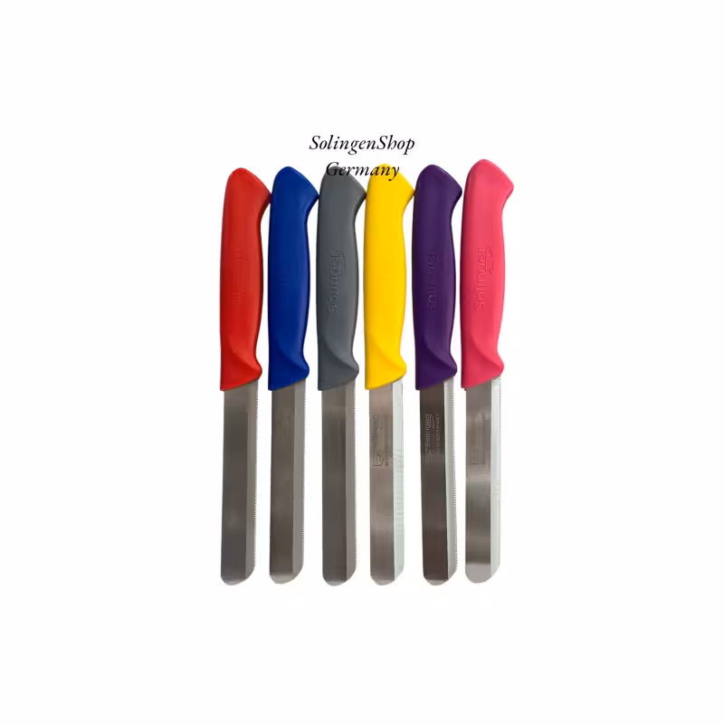 چاقوی عمومی خردکن سولینگن سری مات با تیغه استیل ضد زنگ | ساخت آلمان | کیفیت برتر زولینگن 6 عددی رنگی