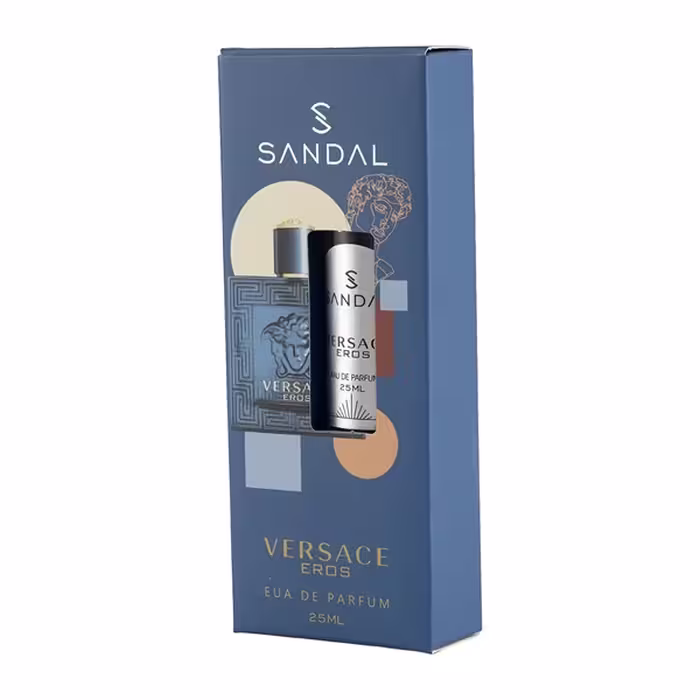 عطر جیبی مردانه صندل مدل Versace Eros حجم 25 میلی لیتر | Sandal Versace Eros Eau De parfum For Men 25ml