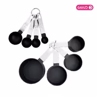 پیمانه پلاستیکی قاشق دسته استیل 8 عددی