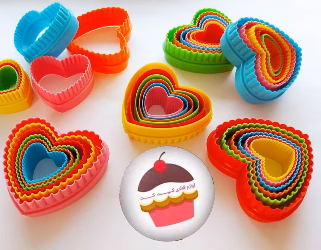 کاتر قلب ساده و دالبر رنگی