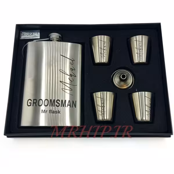 هیپفلاسک (قمقمه جیبی) 4شات مدل استیل 270ccکد a530427