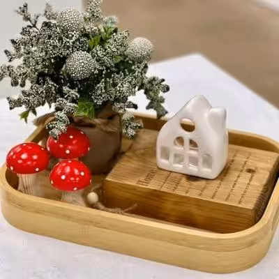 گل برفی با گلدون کنفی