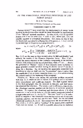 خرید و دانلود نسخه کامل کتاب On the Vibrational Selection Principles in the Raman Effect