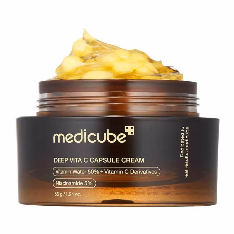 کرم ترمیم کننده کپسولی ویتامین سی مدی کیوب Medicube مدل Deep Vita C حجم 50g