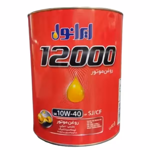 روغن موتور 4لیتری ایرانول 12000 10W-40 SG اصل