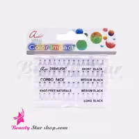 مژه رنگی بنفش بدون گره آردل سایز میکس