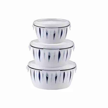 ظرف نگهدارنده غذا چینی 3 تایی وارداتی کد KIT-55