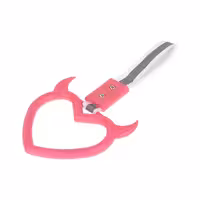 آویز سوریکاوا طرح قلب شاخ دار صورتی