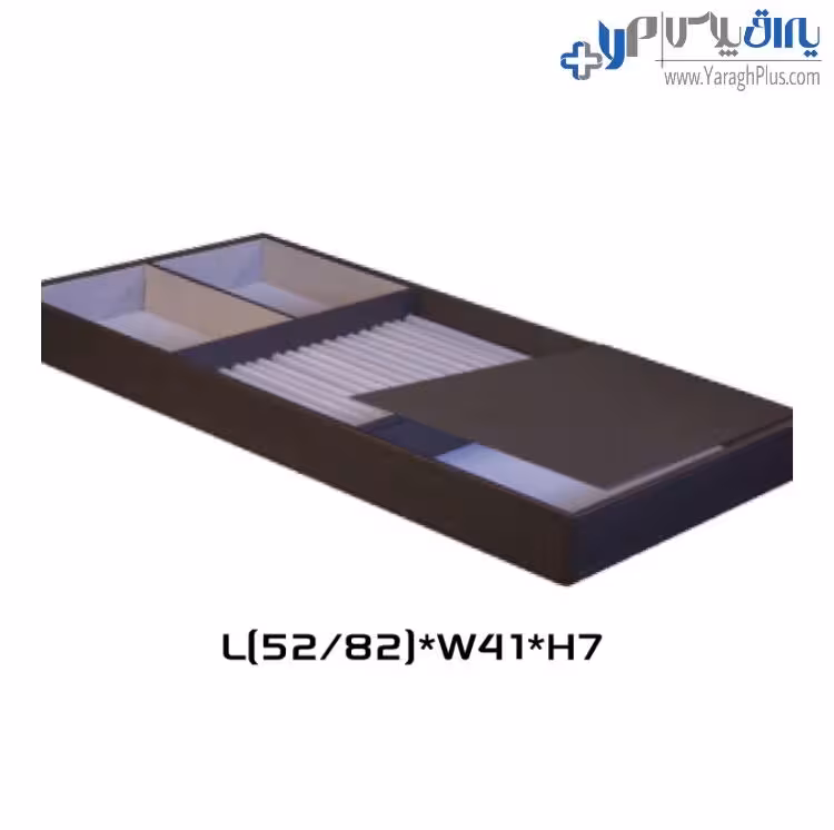 باکس زیورآلات چرم کامپکت داخل کشو سری 3 رنگ موکا فانتونی