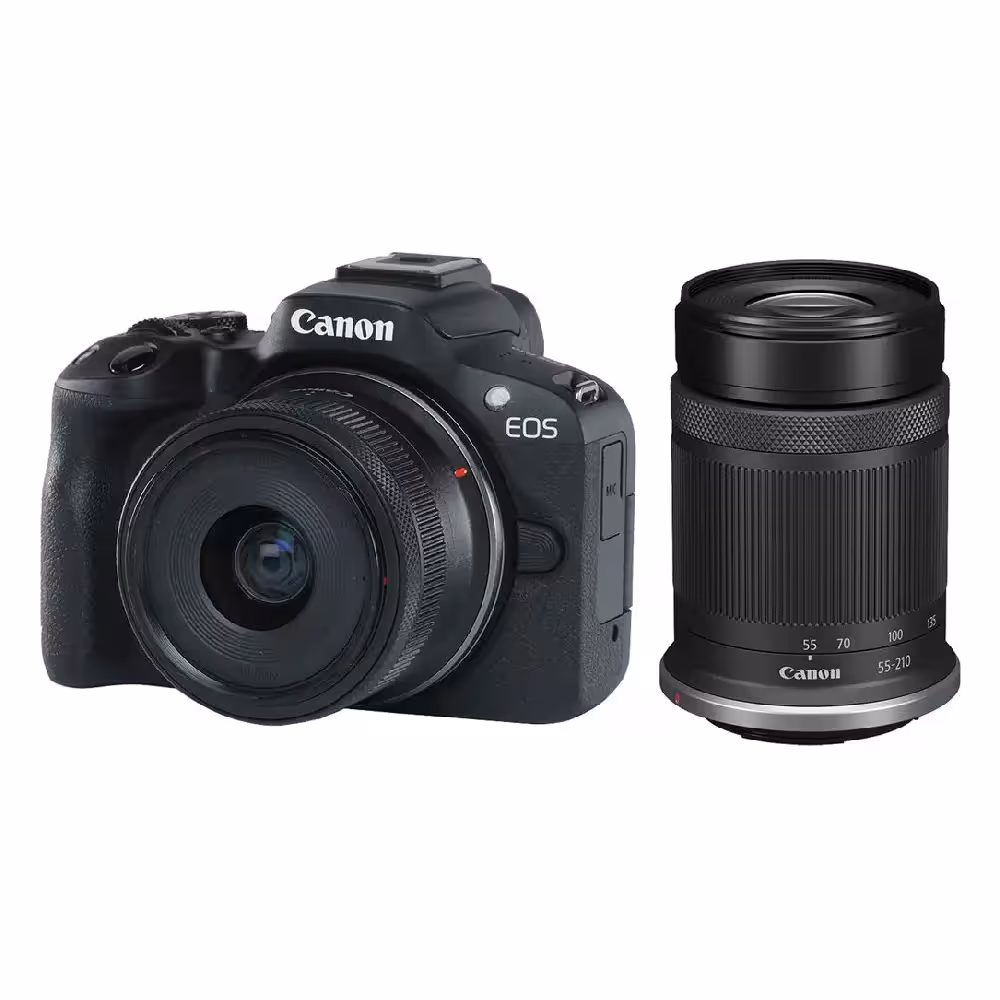 دوربین بدون آینه کانن Canon EOS R50 Mirrorless Camera Kit 18-45 & 55-210 Lens