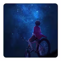 مگنت طرح دختر دوچرخه سوار و ستاره ها کد NIM2190