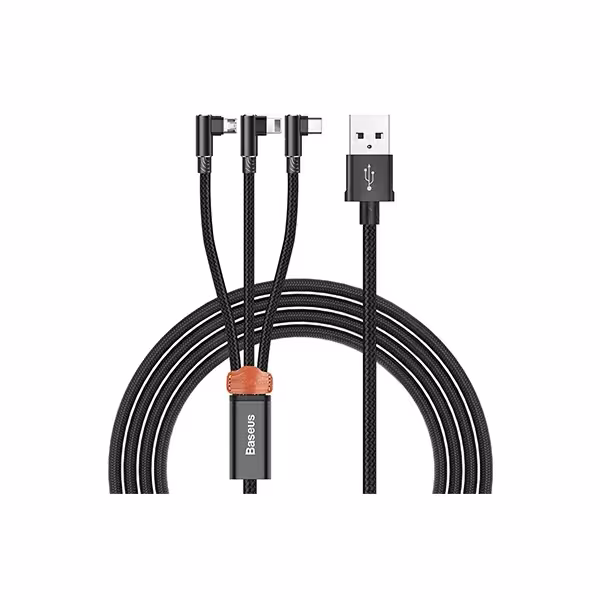 کابل تبدیل USB به USB-C / microUSB / لایتنینگ باسئوس مدل Gaming Cn1 طول 1.2 متر