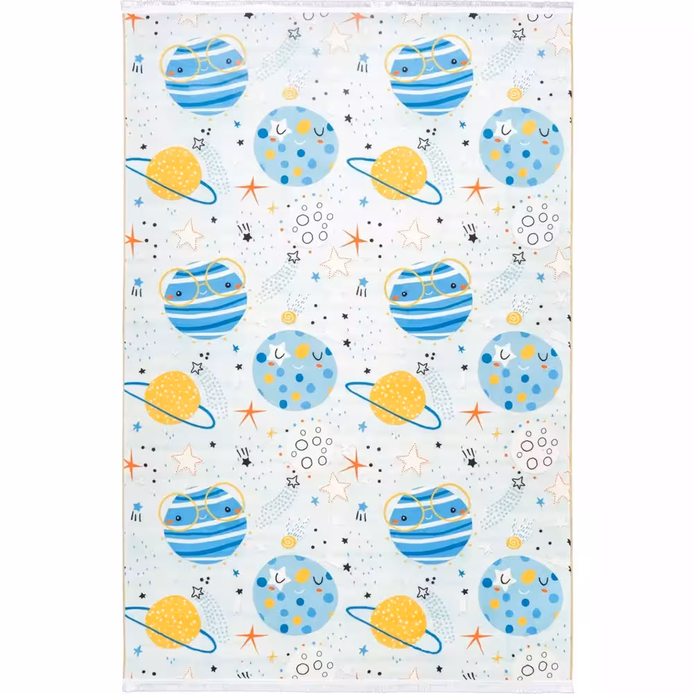 فرش کودک طرح سیاره‌ها کد 25KM0130