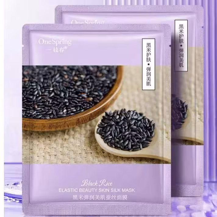 ماسک صورت ورقه ای برنج سیاه وان اسپرینگ 