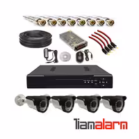 پکیج کامل 4 دوربین مداربسته بالت پلاستیکی LIGHT   دستگاه 4 کانال 1080N