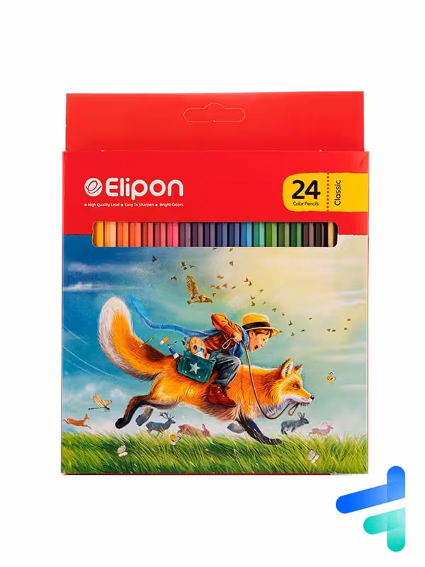 مداد رنگی 24 رنگ برند الیپون