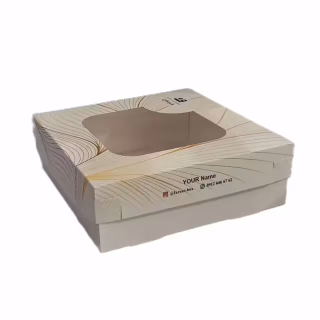 جعبه شیرینی 21 در 21 در ارتفاع 7 سانت