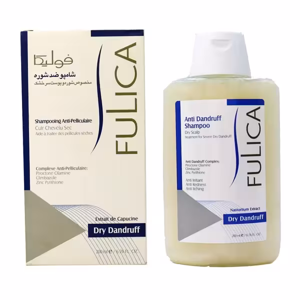 شامپو ضد شوره مخصوص شوره و پوست سر خشک فولیکا 200 میلی‌لیتر Fulica
