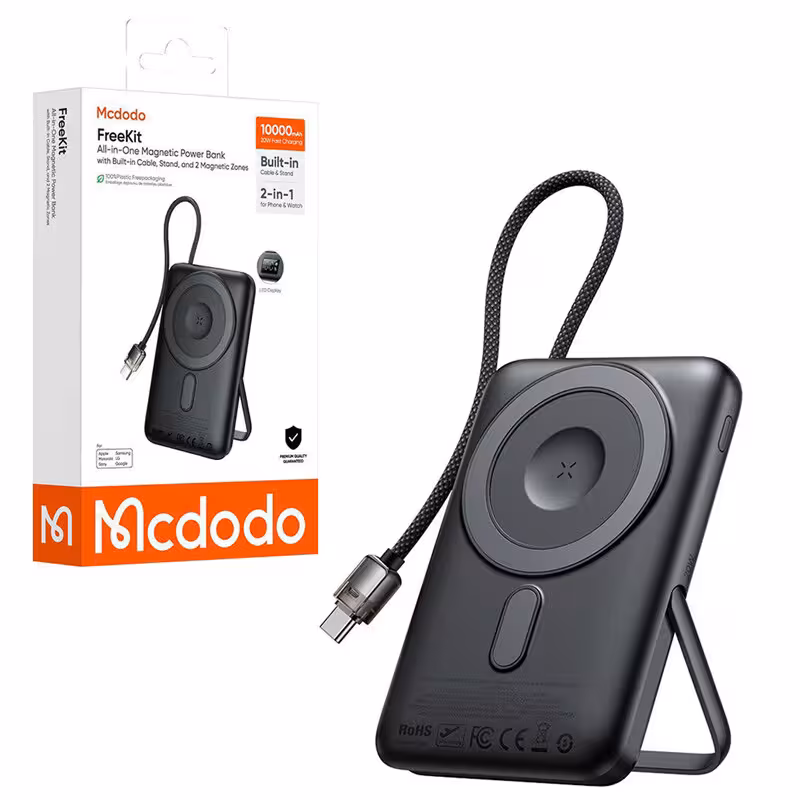 پاوربانک بی سیم فست شارژ مک دودو MC-632 PD 20W ظرفیت 10000 میلی آمپر ساعت