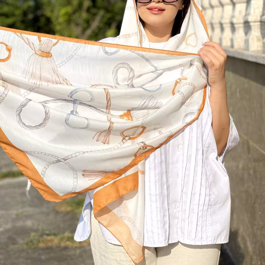 شال نخی کیفیت تضمینی دور دستدوز ایستایی عالی خنک سبک ارسال رایگان قبل از ثبت موجودی گرفته شود