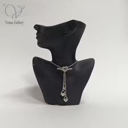 گردنبند نقره دخترانه طرح طلا مدل قلب پرنده کد 9086