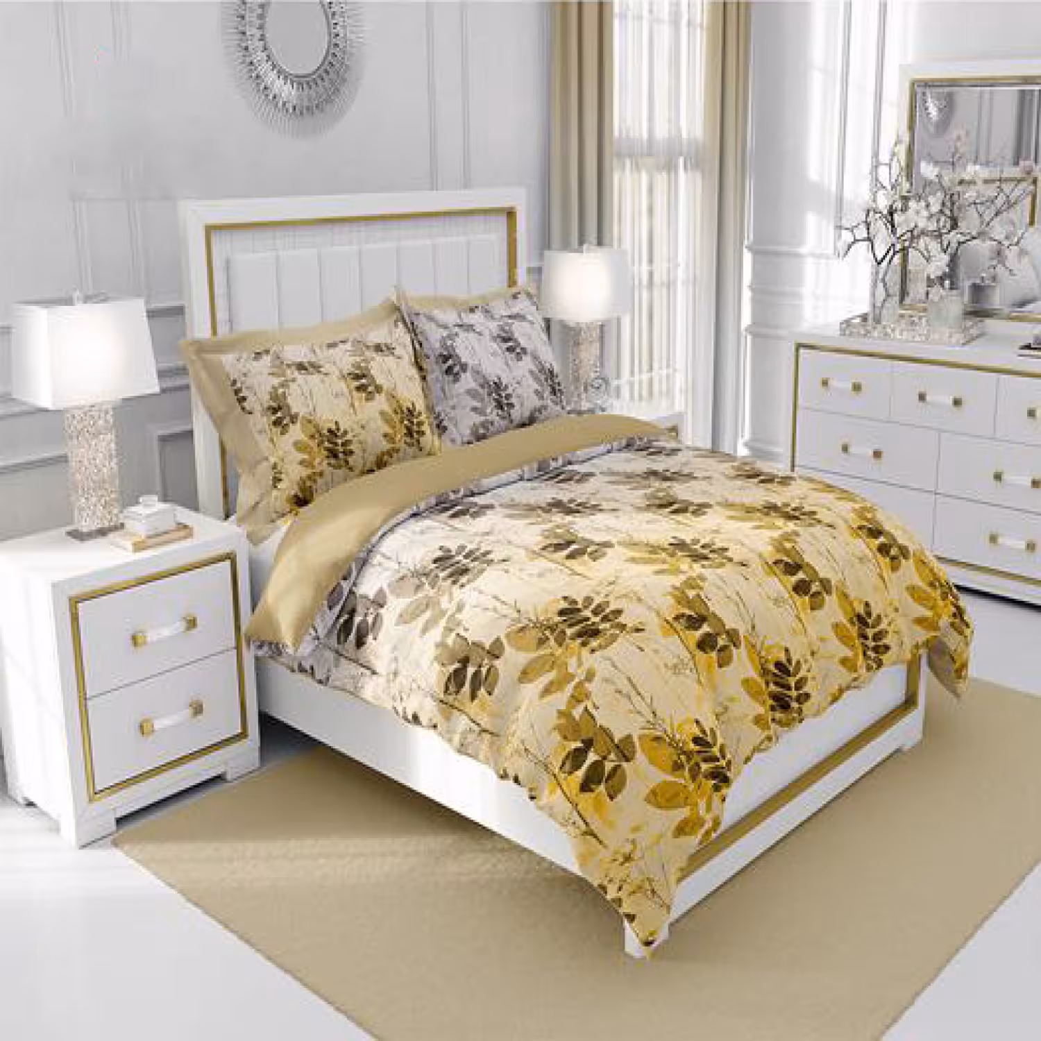 سرویس روتختی طرح‌دار چیداری مدل 3088