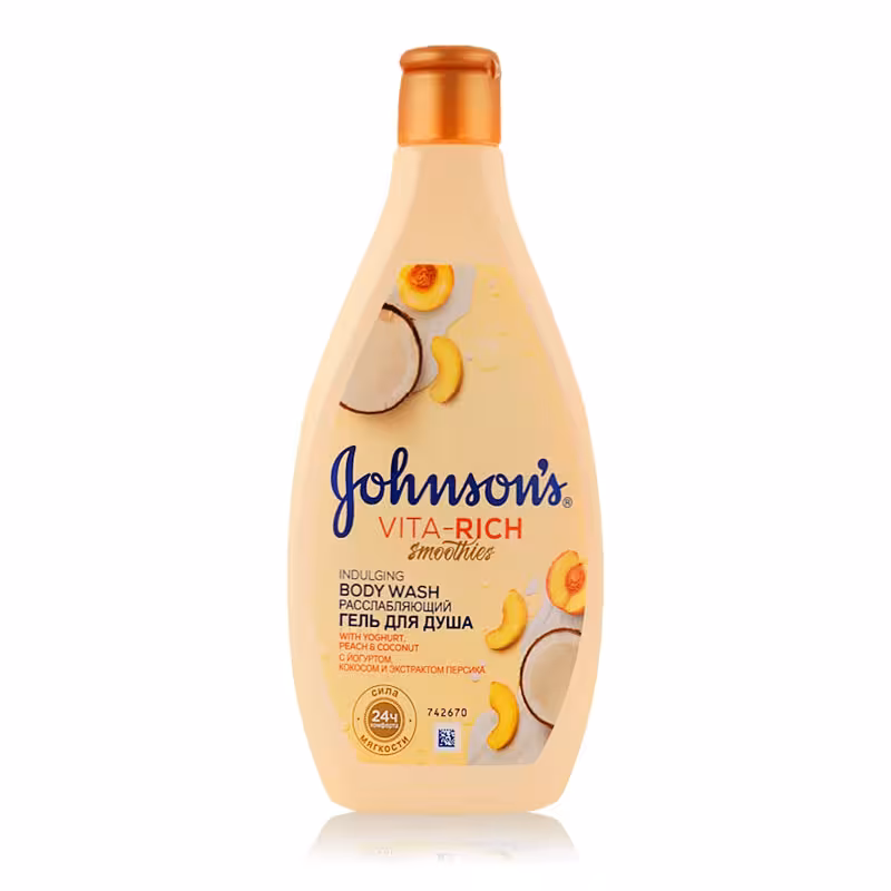 شامپو بدن عصاره هلو و نارگیل جانسون (johnsons) 750 میل