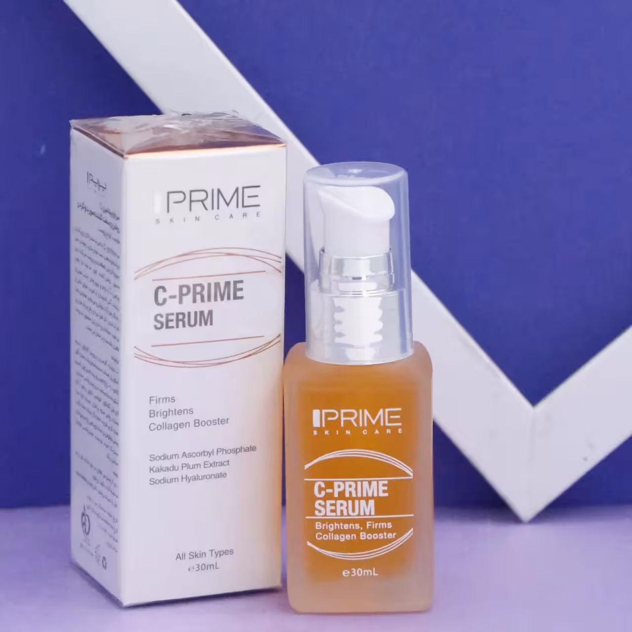 سرم ویتامین C پرایم روشن و سفت کننده صورت و گردن 30 میل 92109