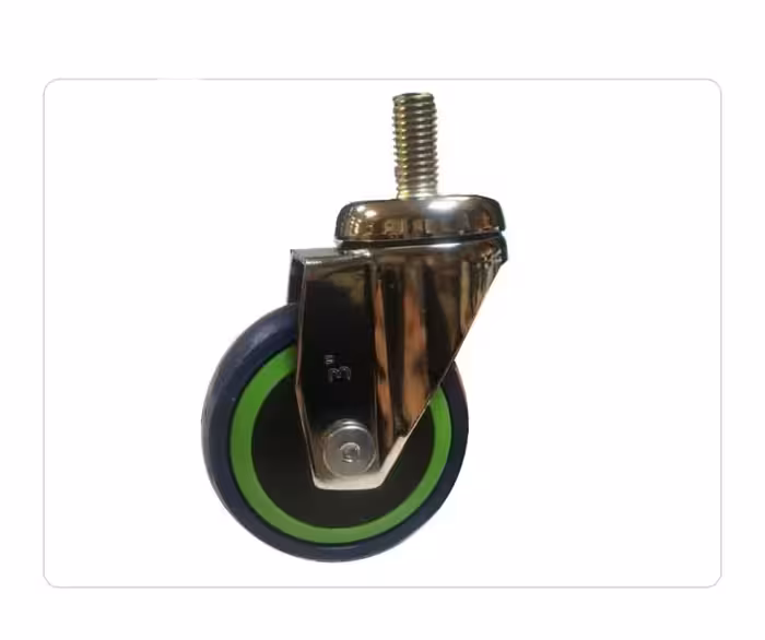 چرخ لوکس پایه استیل رنگی پیچی گردان‌25