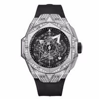 ساعت مچی مردانه هابلوت کهکشانی Hublot Unico Sang Bleu ll diamonds 1232H