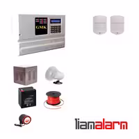 پکیج دزدگیر اماکن با سیم مدل جی ام کا سیم کارتی و تلفن GM910H62