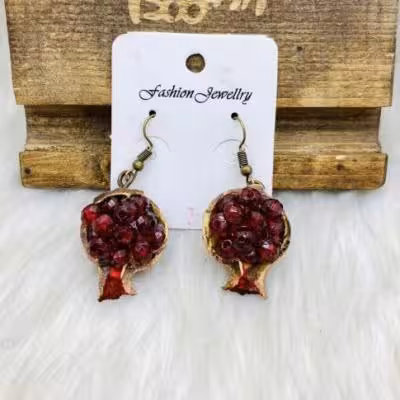 گوشواره انارمخصوص شب یلدا دانه سیاه