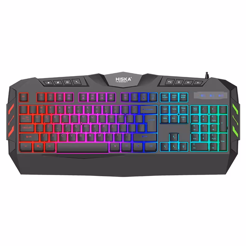 کیبورد گیمینگ هیسکا مدل HX-KEG400 RGB