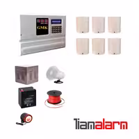 پکیج دزدگیر اماکن با سیم مدل جی ام کا سیم کارتی و تلفنی GM910PR6