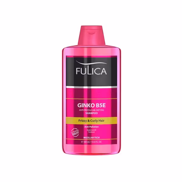 شامپو موهای شکننده و وزدار عصاره جینکگو بایلوبا فاقد سولفات فولیکا 400 میلی‌لیتر Fulica