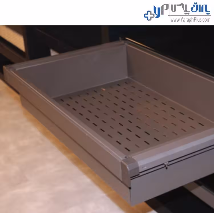 سبد فلزی ریلی داخل کمد لباس رنگ موکا طرح ایتالین فانتونی