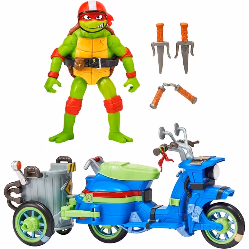 لاکپشت‌های نینجا | فیگور رافائل با موتور جنگی | Turtle Mutant Battle Cycle Raphael