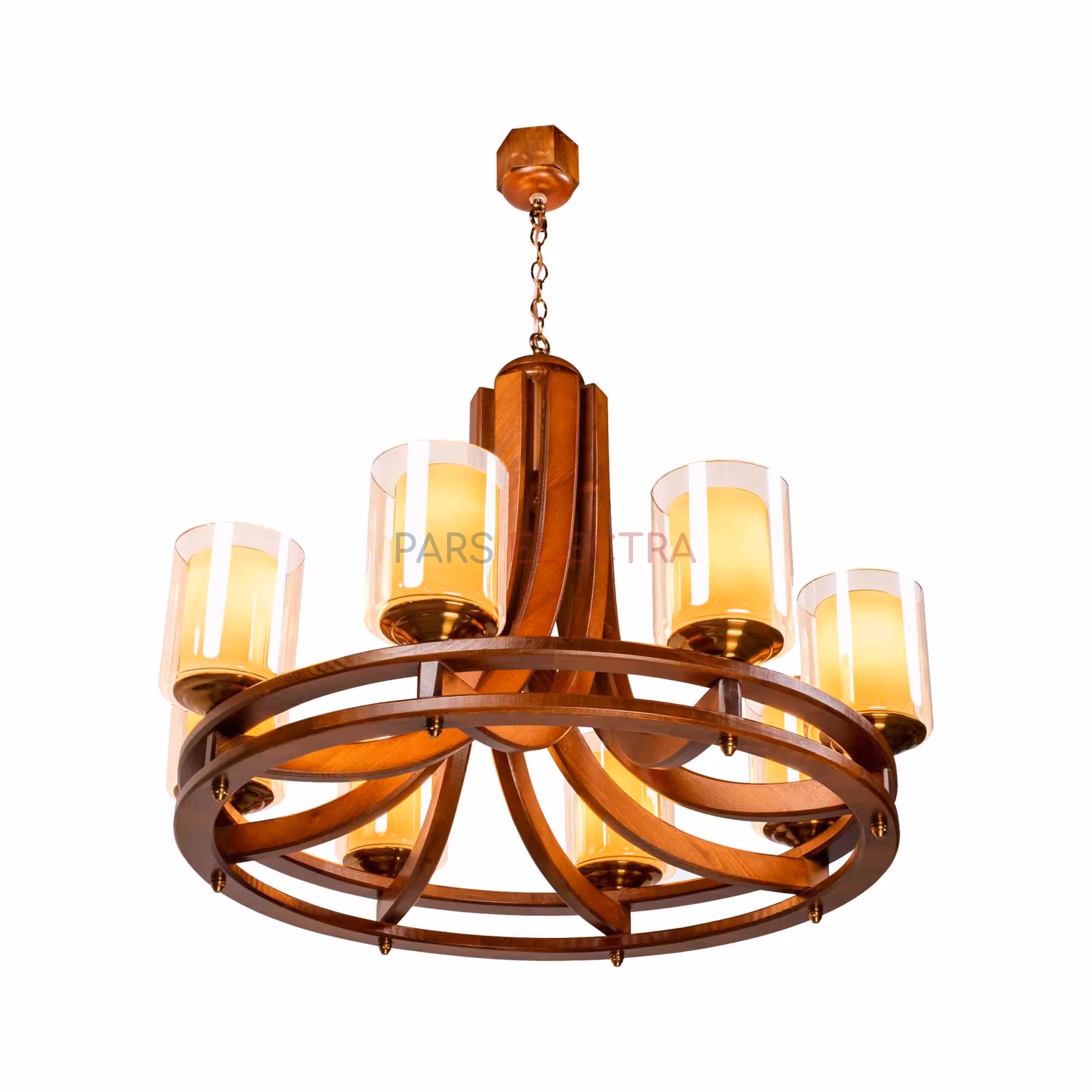 لوستر رولت 8 شعله (حباب خارجی)