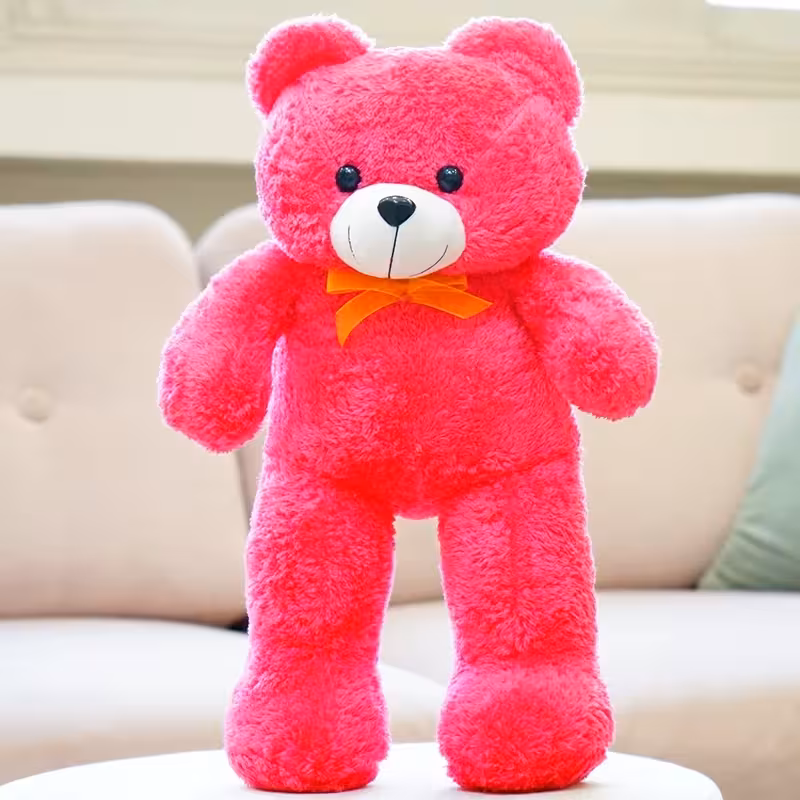 عروسک مدل خرس پاپیونی 44 سانتی متری پولیشی الیاف طبیعی | amazonchi