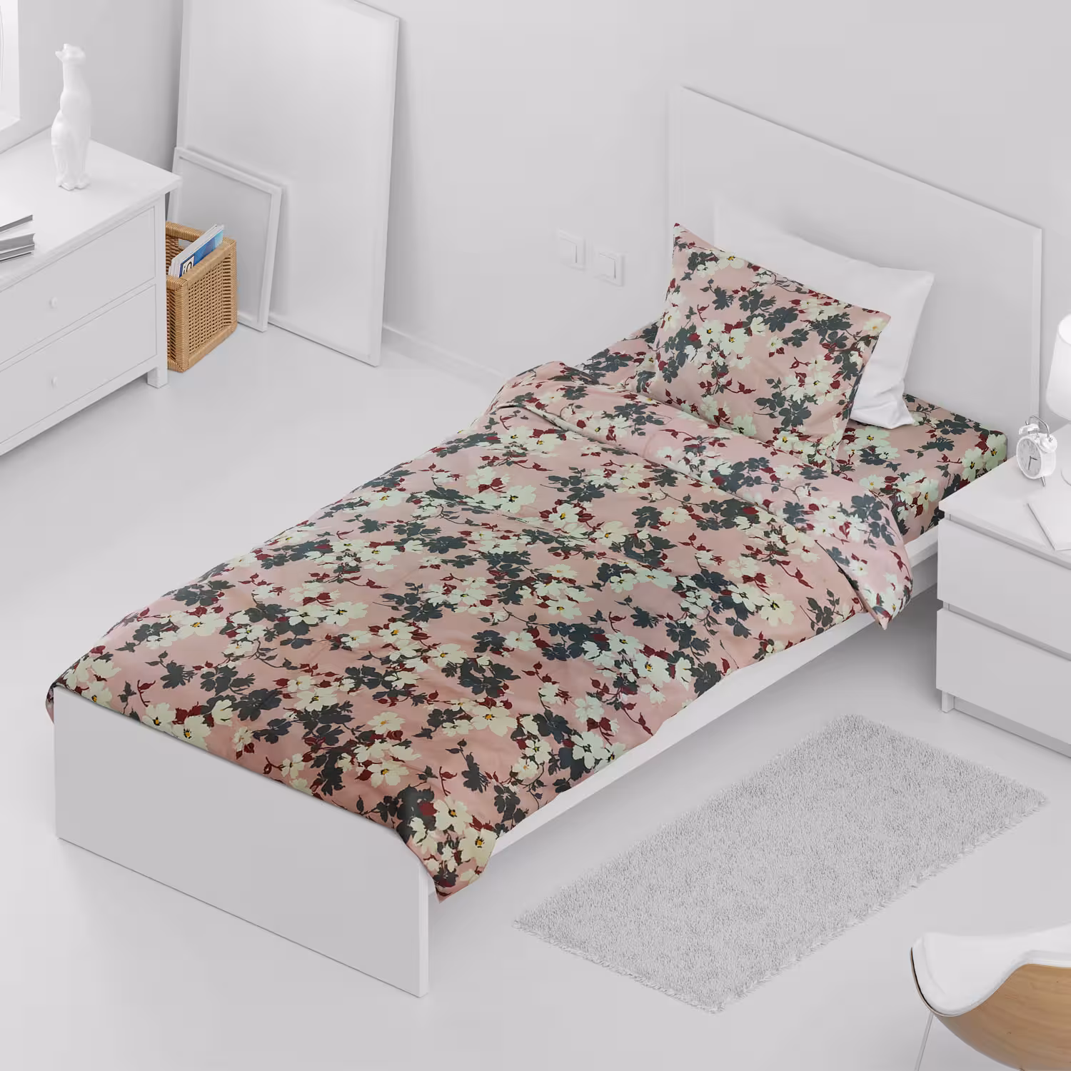 سرویس ملحفه چیداری مدل آرمان یک نفره سه تکه 90×200