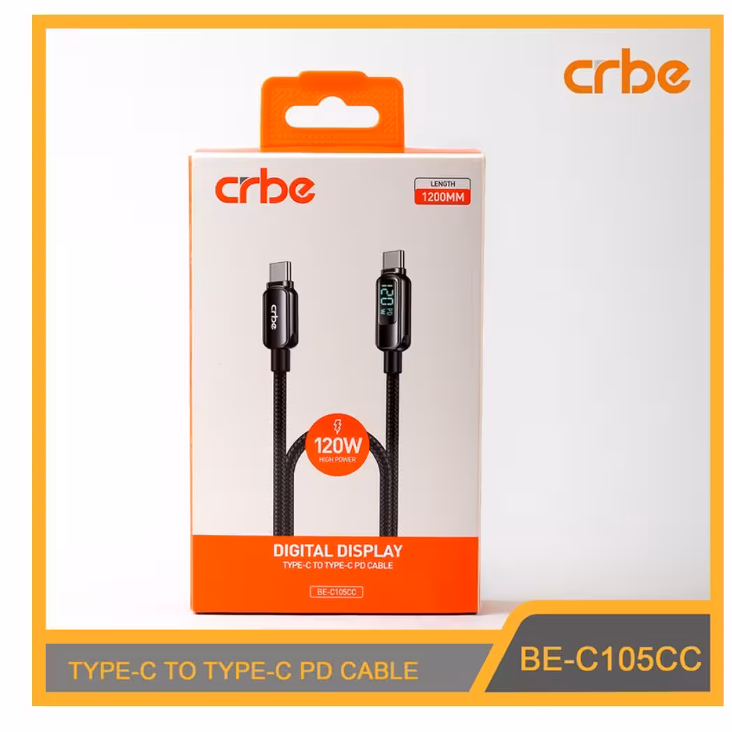 کابل USB-C کربی مدل BE-C105CC 120W طول 1.2 متر