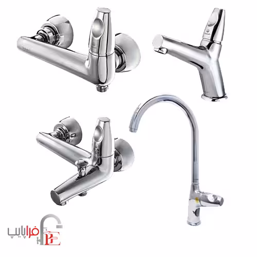 ست شیرآلات شیبه مدل ماهور کروم ا Shibeh Mahoor Collection