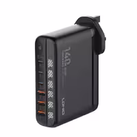 شارژر رومیزی GaN 140 وات از برند الدینیو (Ldnio)، مدل A6140C، با قابلیت شارژ سریع